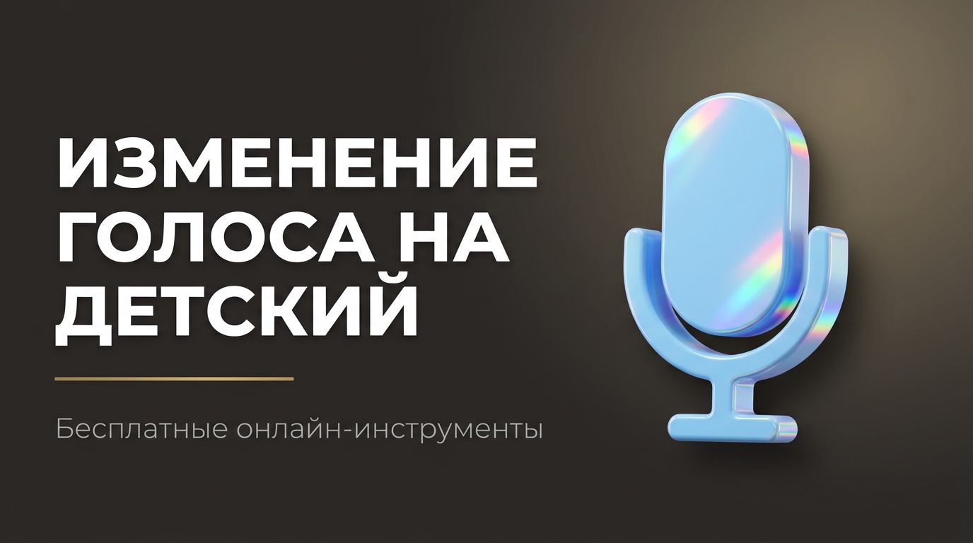 Изменить голос на детский в аудиозаписи онлайн