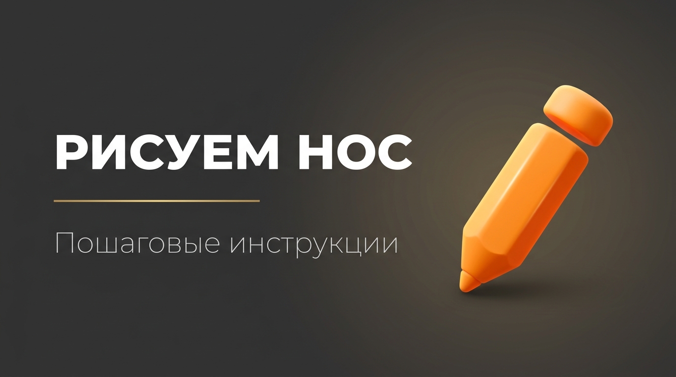 Как нарисовать нос картинки