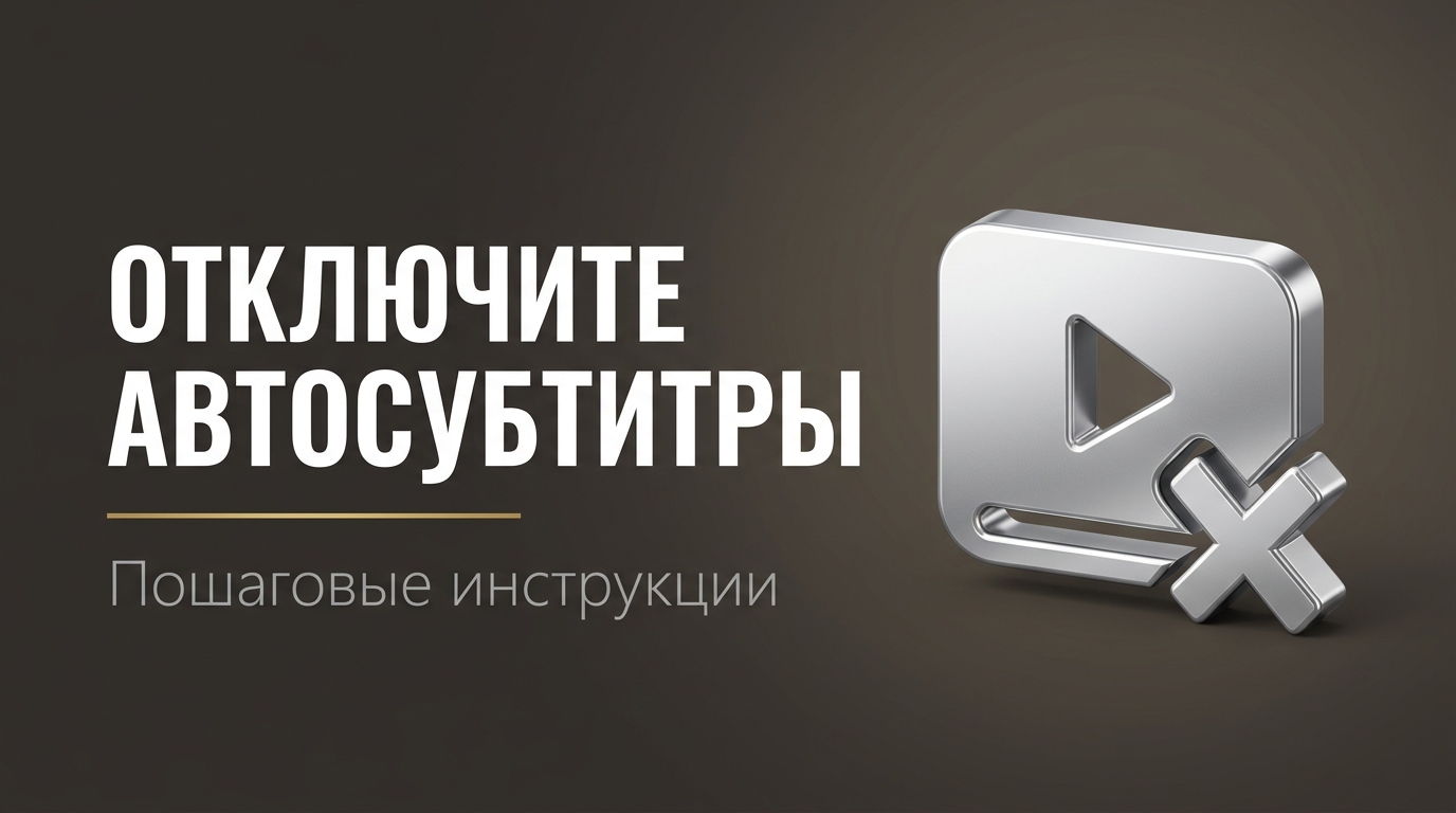 Как отключить автоматические субтитры