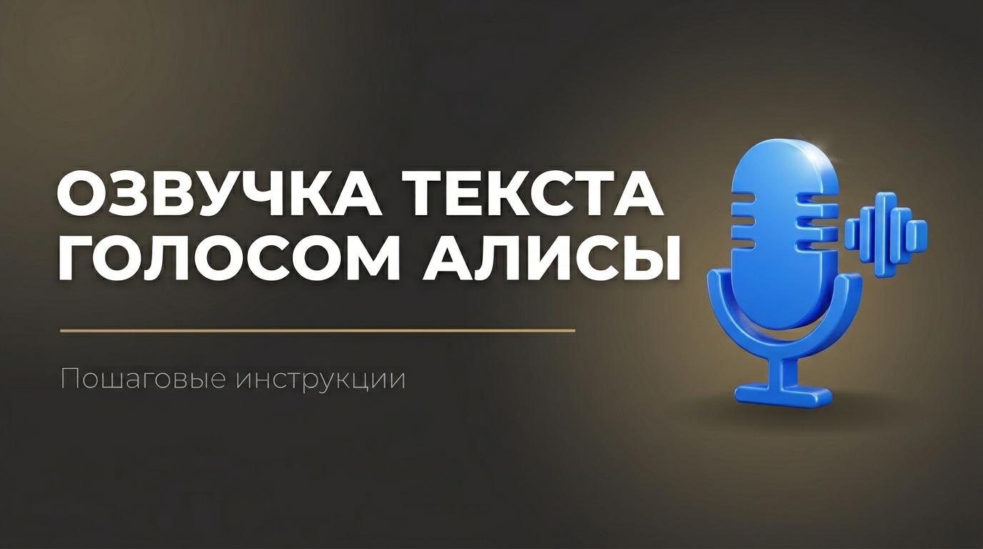 Как озвучить текст алисой