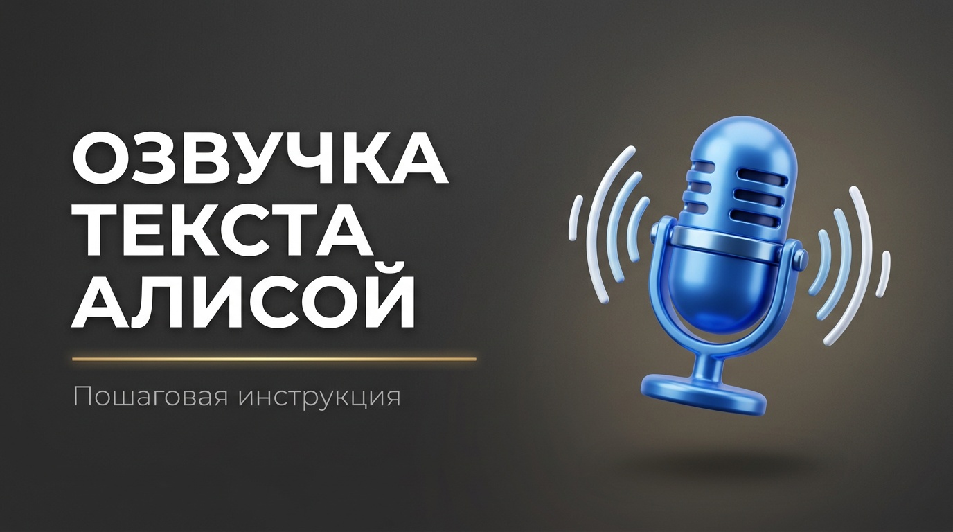 Как озвучить текст голосом алисы