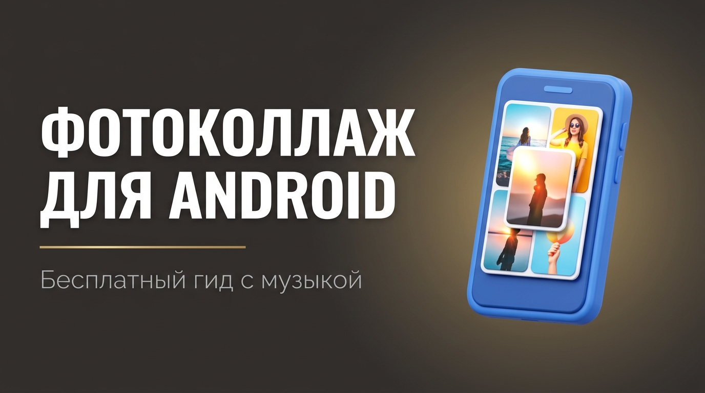 Как сделать коллаж из фото на телефоне андроид бесплатно с музыкой на русском бесплатно