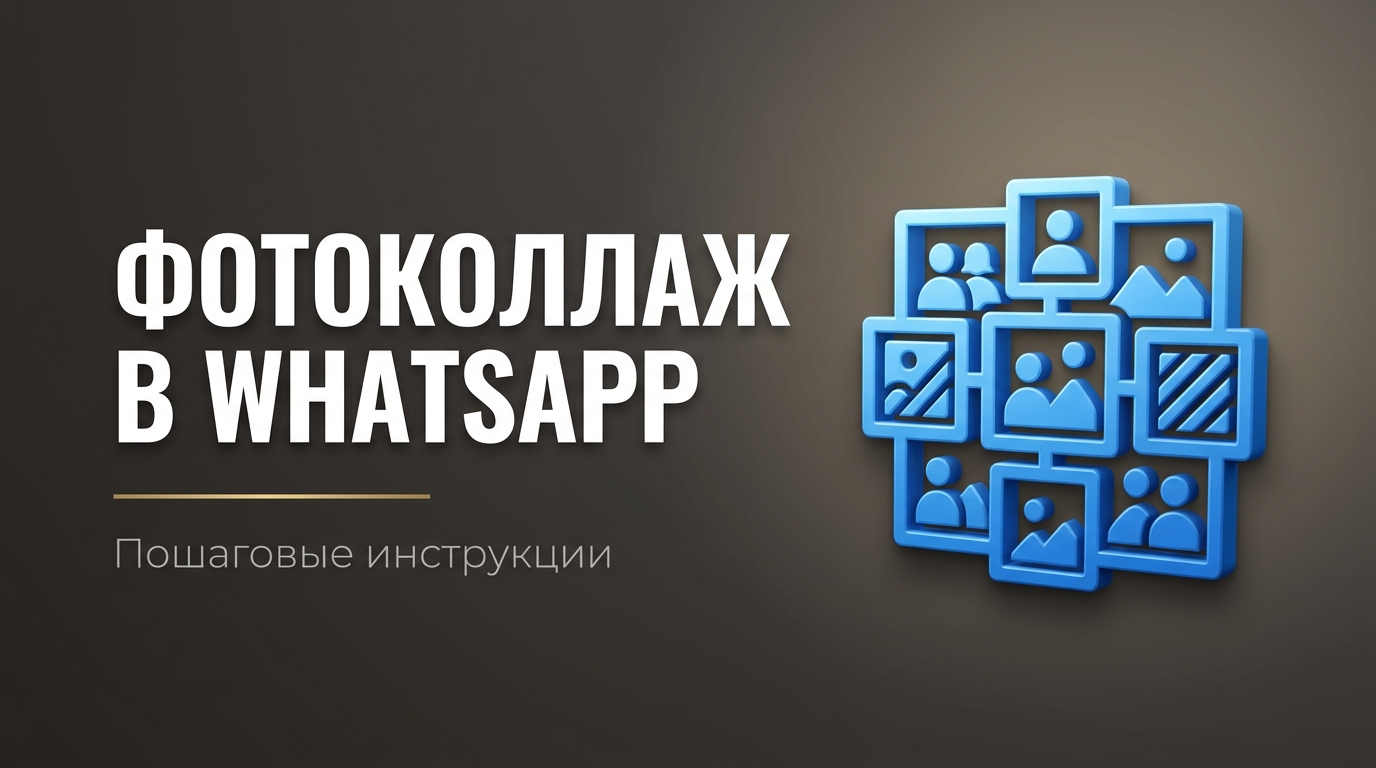 Как сделать коллаж из фото в ватсапе