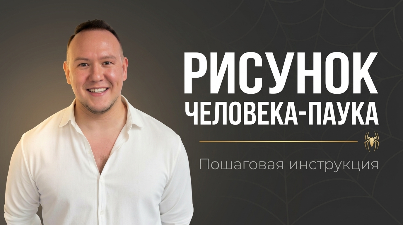 Картинка как нарисовать человека паука