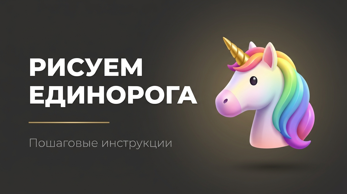 Картинки как нарисовать единорога