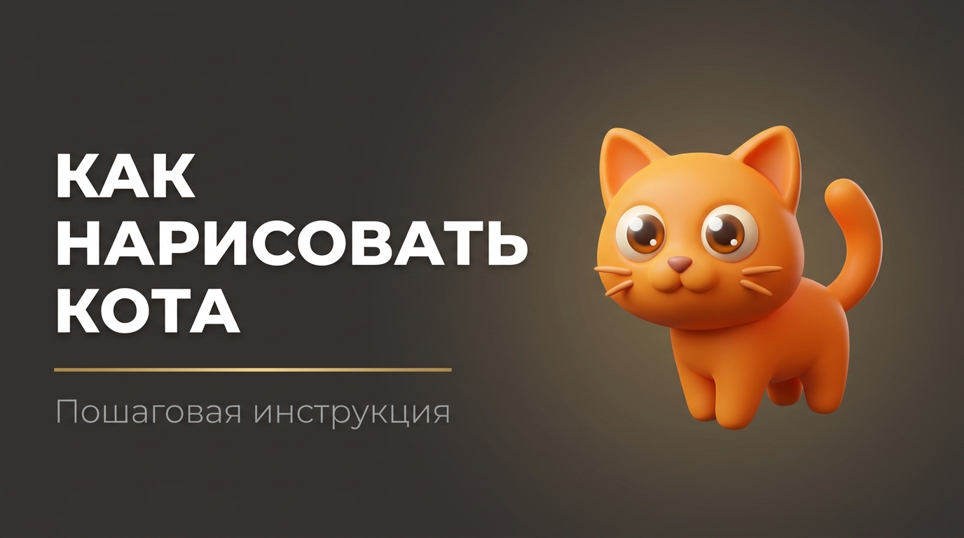 Картинки как нарисовать милого котика