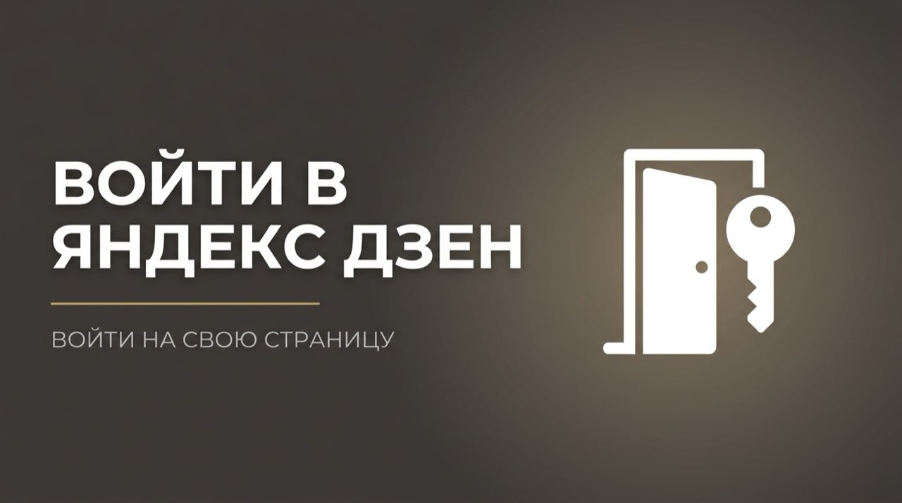 Мой дзен войти на свою страницу яндекс
