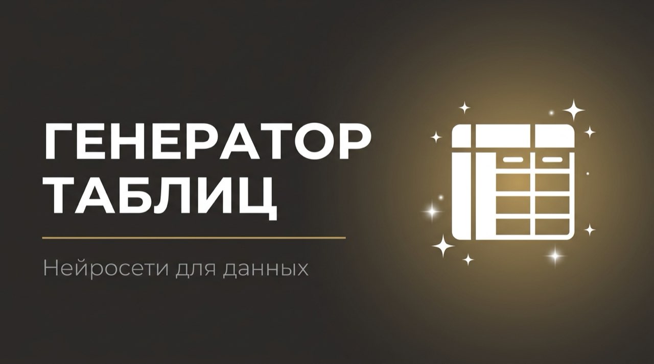 Нейросеть для генерации таблиц