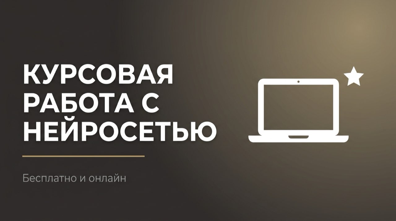 Нейросеть для создания курсовой работы бесплатно онлайн