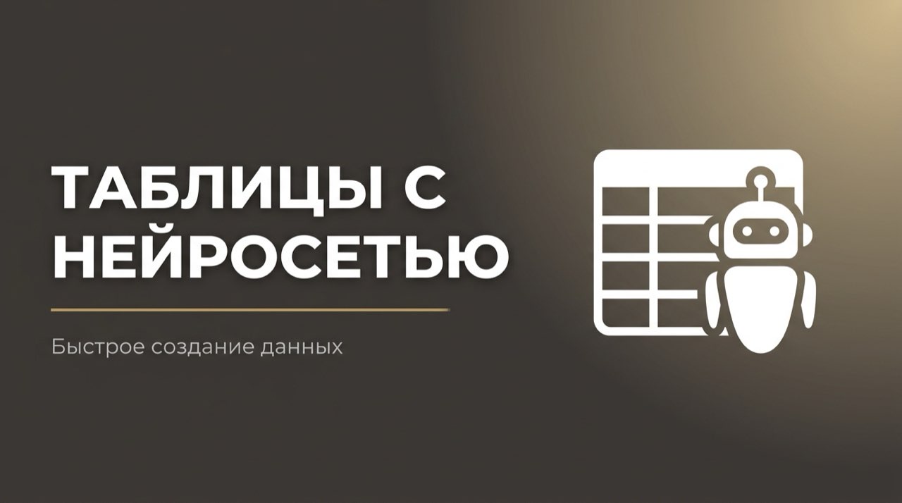 Нейросеть для создания таблиц