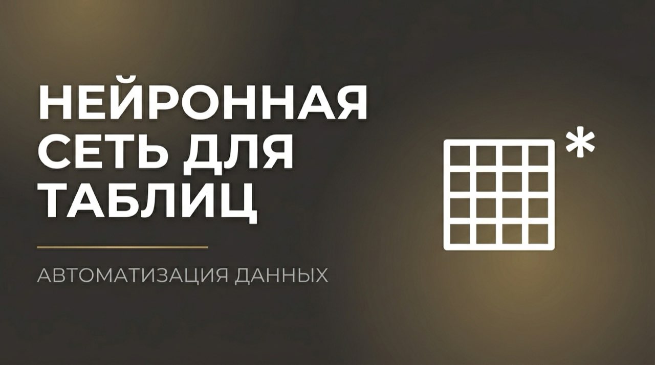 Нейросеть для создания таблицы
