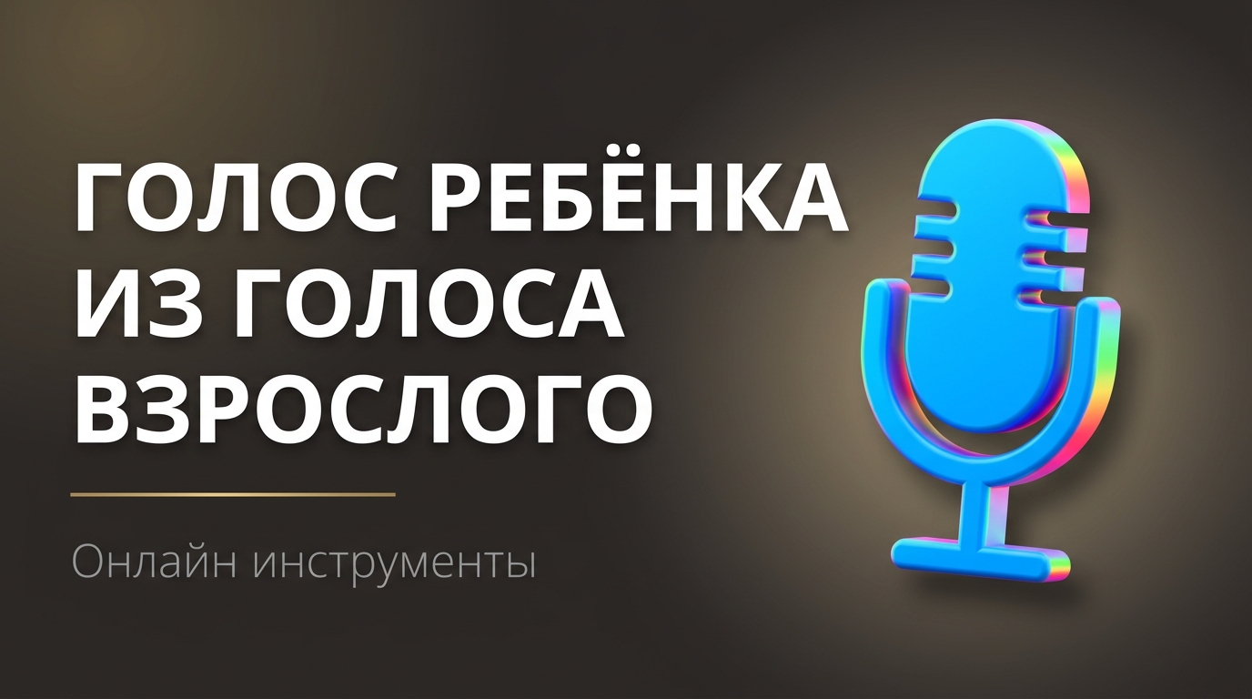Сделать детский голос из взрослого онлайн