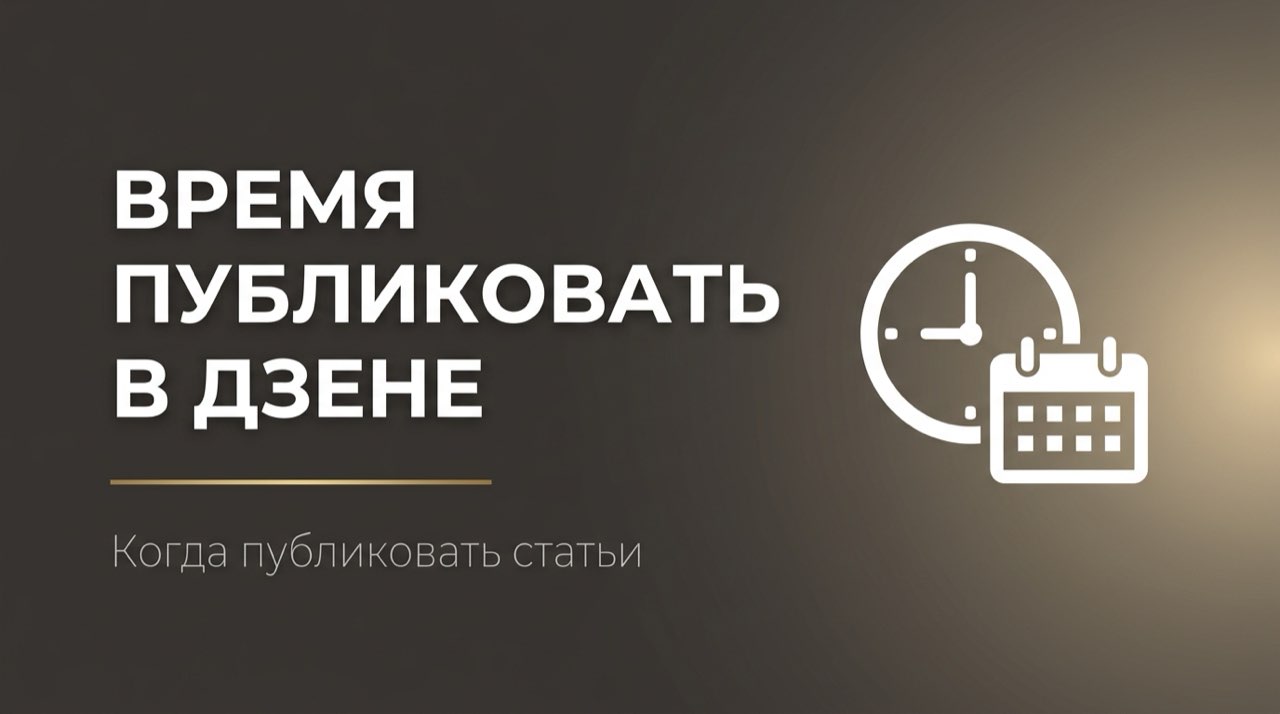 В какое время лучше выкладывать статьи на Дзен