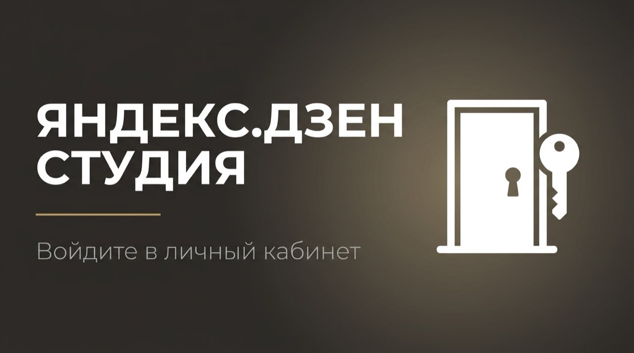 Яндекс дзен студия вход в личный кабинет