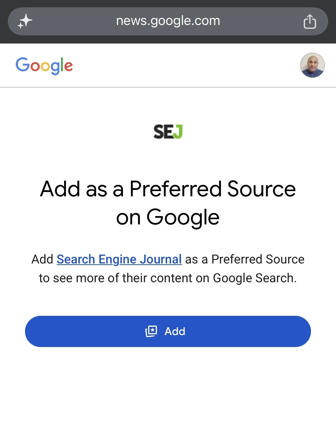 Google Preferred Sources: кнопка подписки на сайт встраивается за 10 минут