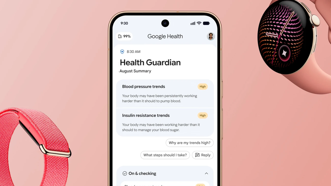Google Health Guardian: умный мониторинг здоровья можно скачать на Pixel Watch и Fitbit Air